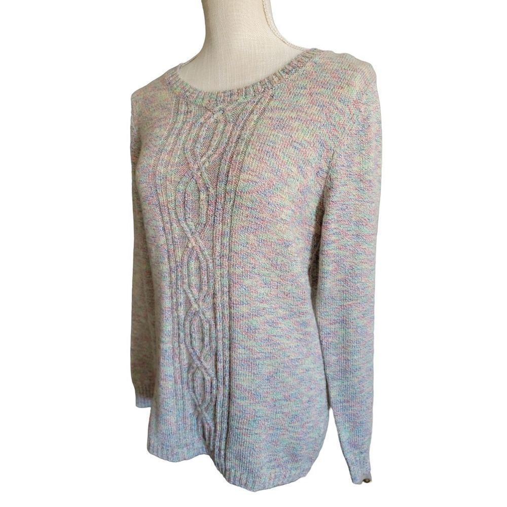 Laura Scott Crewneck Cardigan Pullover Sweater Small